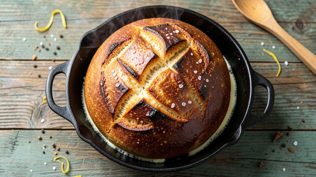 Active Dry Yeast Dutch Oven Bread Recipe: Crusty Crown With Open Crumb Science