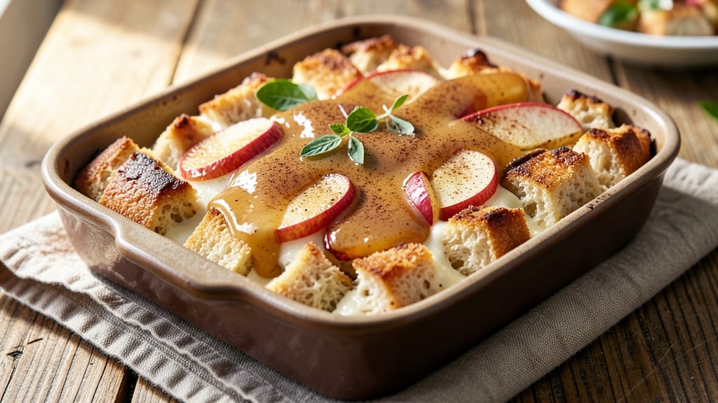 Apple Cider Bread Pudding Recipe: Spiced Custard With Caramelized Apple Bites