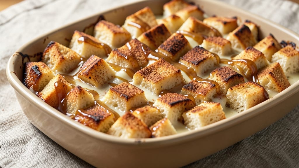 9x13 Bread Pudding Recipe: Cinnamon-Infused Custard With Caramelized Corners