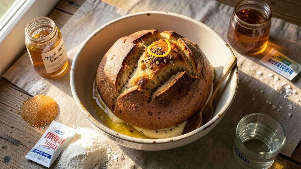 Apple Cider Vinegar Bread Recipe: Tangy Crust With No-Knead Simplicity