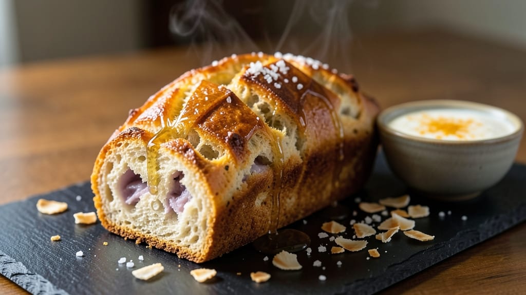 85-Degree Taro Bread Recipe: Silky Purple Swirls and Buttery Crust