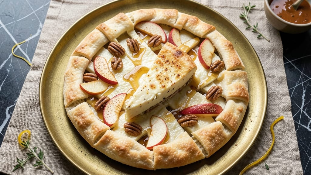 Apple Brie Flatbread Recipe: Caramelized Honey and Gooey Cheese Fusion