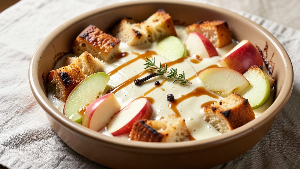 Apple Bread and Butter Pudding Recipe: Spiced Apple Layers and Creamy Custard Magic