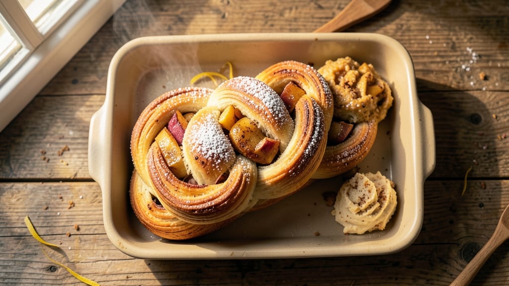 Apple Braid Bread Recipe: Caramelized Apple Streusel With Buttery Swirls